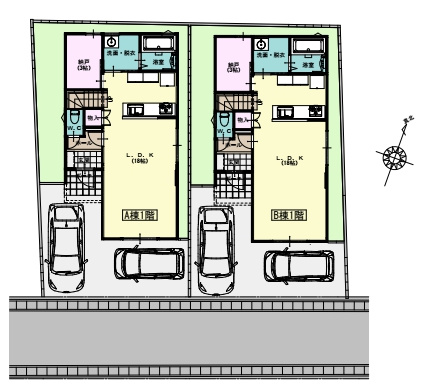 さいたま市北区別所町　新築一戸建て　Aの区画図|A号棟