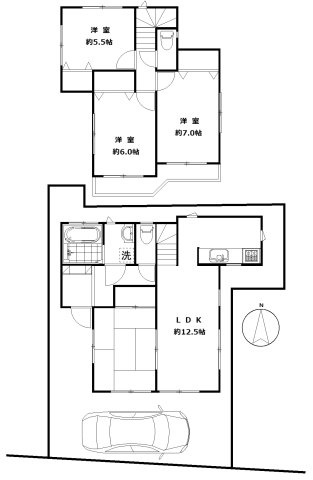 春日部市藤塚　中古一戸建の間取り|2025撮影
