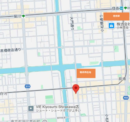 江東区扇橋１丁目の売地の地図