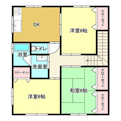 柏崎市岩上のアパートの間取り