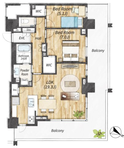 ベイシティタワーズ神戸WESTの間取り