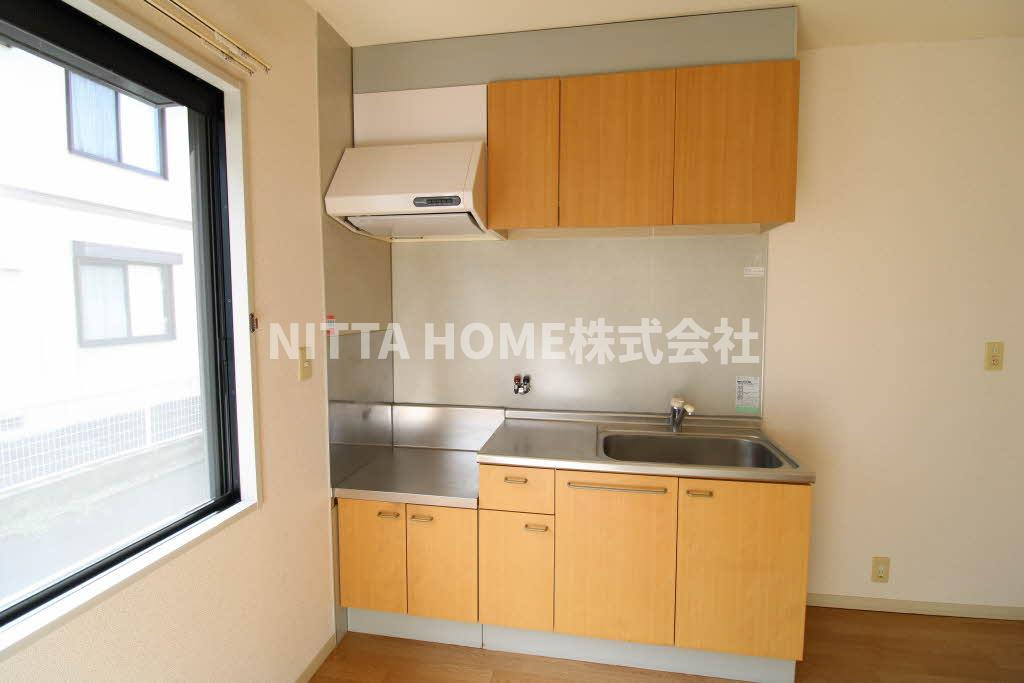 メゾンソレーユⅠのキッチン|ガスコンロ設置可能です(*^^*)