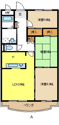 ヴァンベール徳重の間取り