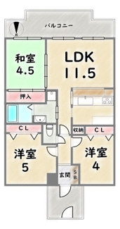 【間取り】 | ダイアパレスオーセント鳴滝