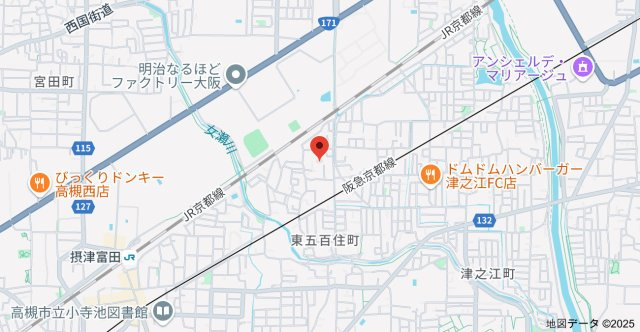 グランハイム高槻Ⅱの地図