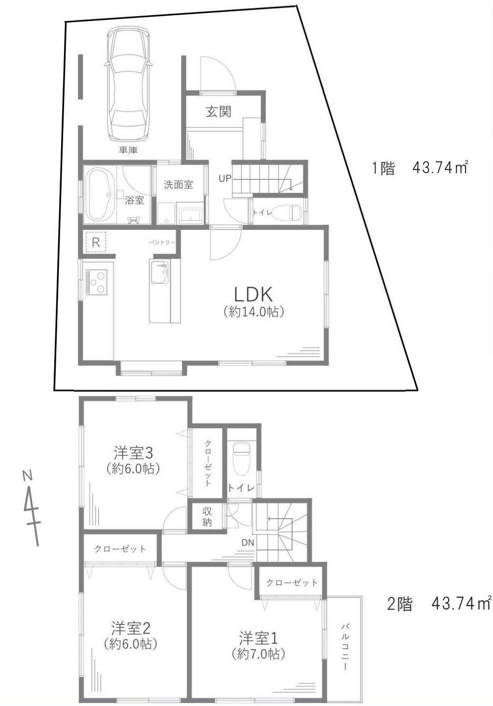 海まで徒歩6分！2025年6月リフォーム完成予定戸建住宅の間取り