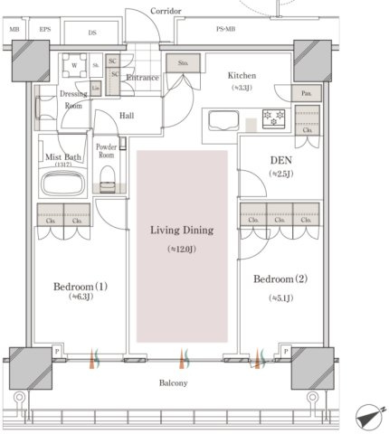 THE TOWER JUJOの間取り