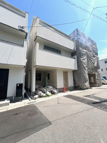 長田区松野通　新築戸建の前面道路含む現地写真