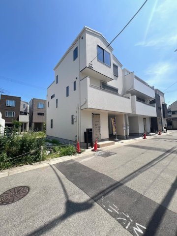 長田区松野通　新築戸建の前面道路含む現地写真