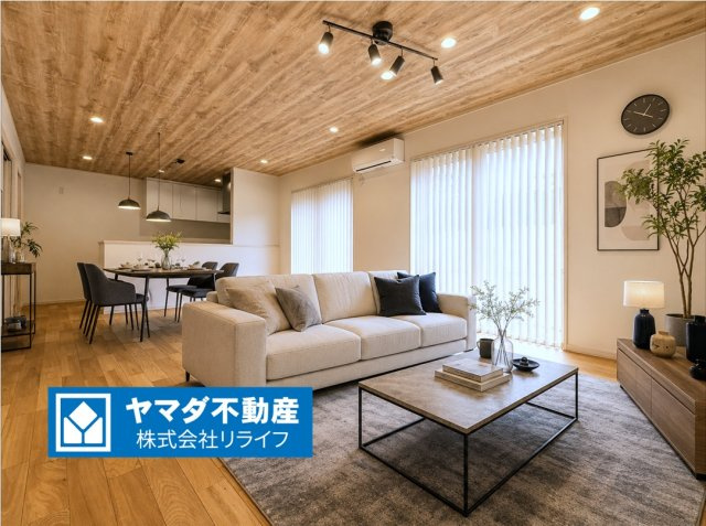 新築戸建　大垣市藤江町　全1区画分譲の居間・リビング|※家具はCGによるイメージ　南向きで日当たりもよく大きな窓がリビング全体に光と風を運びます。ご家族でゆとりある暮らしができます。