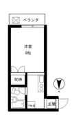 角部屋のワンルームです。
