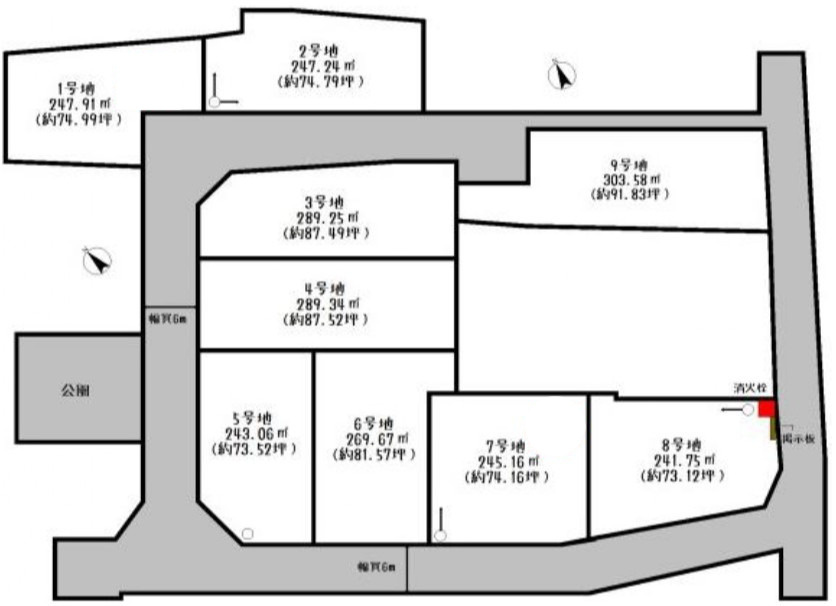 守山市服部町9号地　建築条件無し売土地