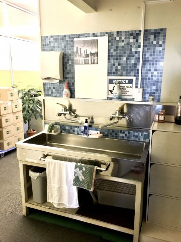 法枝町貸倉庫の洗面所