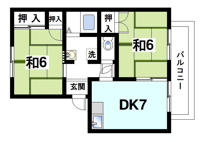 ヴィラージュ堀川Aの間取り
