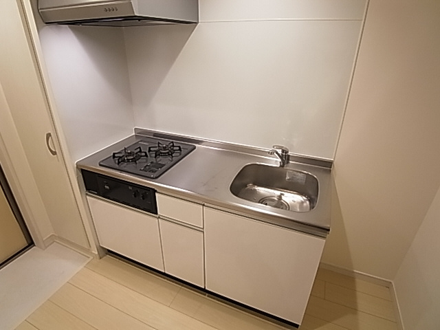 神戸市長田区野田町９丁目のアパートのキッチン|システムキッチン（ガス２口）