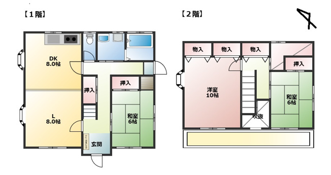 【間取り】 | 大網白里市四天木乙　中古戸建