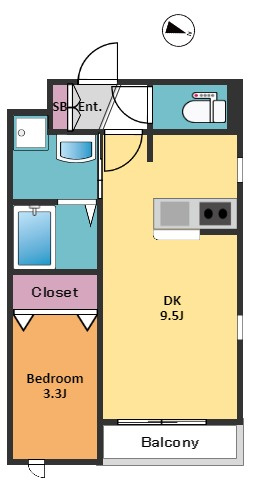 【間取り】 | いずみコート | 1DK