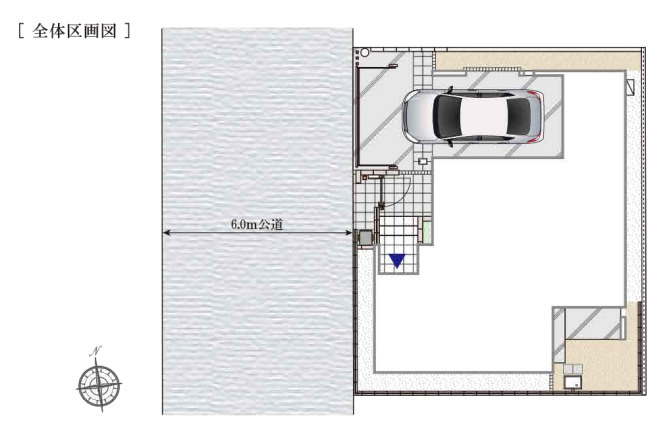 藤沢市石川2丁目　新築戸建　全1棟1号棟の区画図