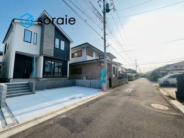 所沢市中新井9期　グレイス　全2棟の前面道路含む現地写真