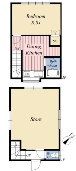 【間取り】 | 昭島市東町5丁目　中古戸建 | 1LDK+店舗