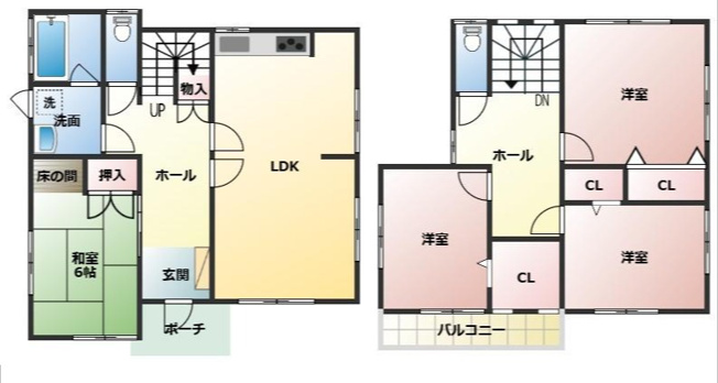 【間取り】 | 菊池郡大津町美咲野2丁目