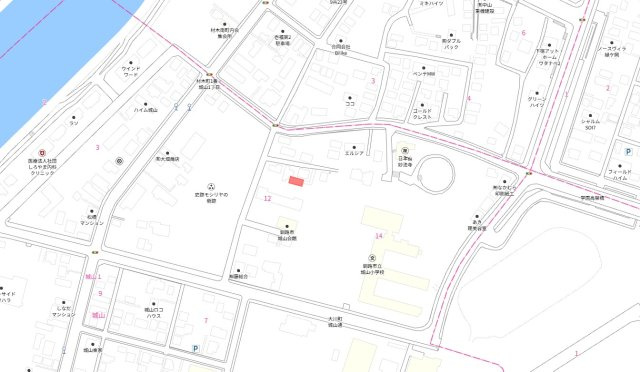 城山1丁目《古家付土地》の前面道路含む現地写真