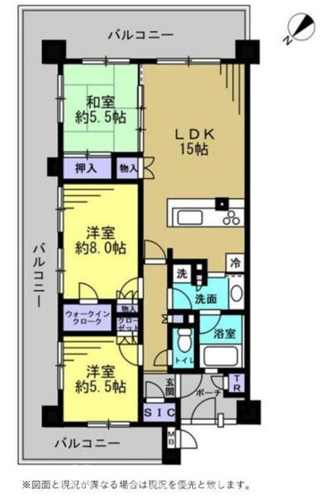 【間取り】 | サンクレイドル八幡宿