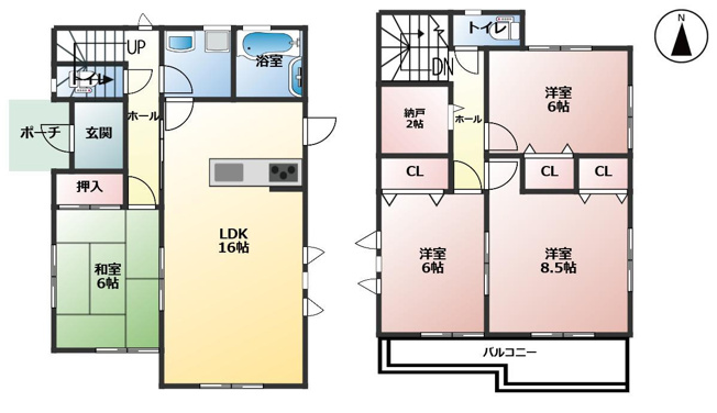 【間取り】 | 太田市南矢島町　中古一戸建て