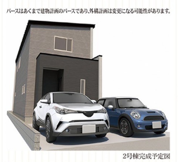 REXCRAS豊田市清水町第1　全2棟　新築戸建の外観パース