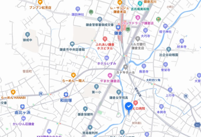 (仮称)材木座1丁目メゾンの地図