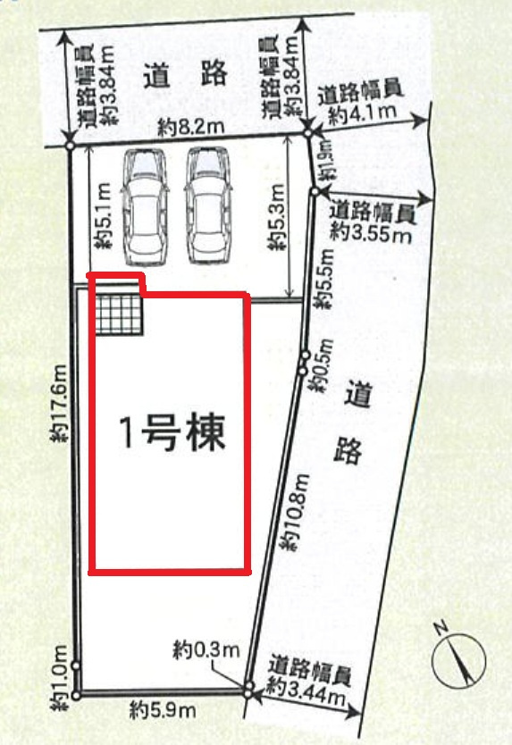 クレイドルガーデン豊田市配津町第1　全1棟　新築戸建の区画図