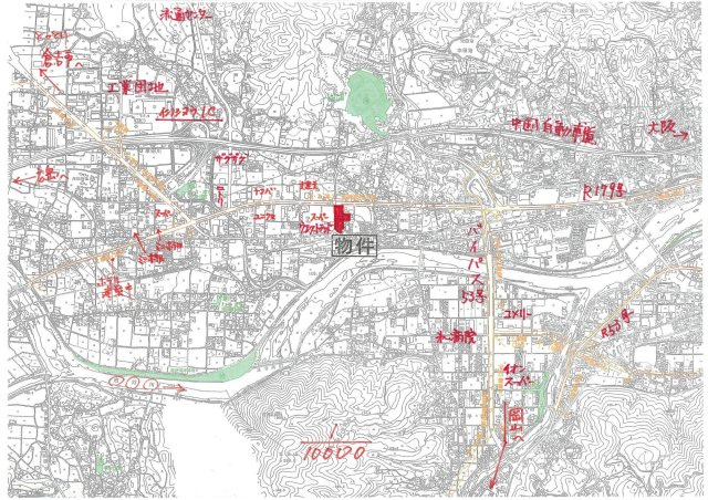 二宮　貸土地　①＋②　2273坪　の地図