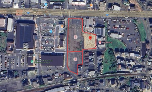 二宮　貸土地　①＋②　2273坪　の外観