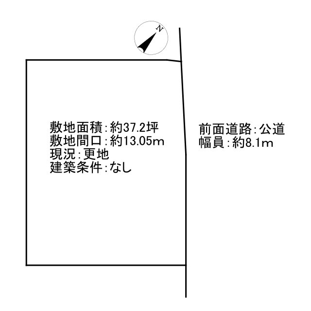 岸和田市岡山町土地の土地図|敷地図