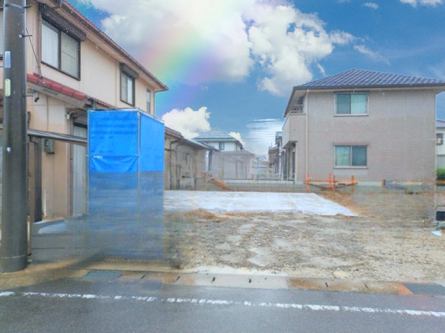 リーブルガーデン豊田市畝部東町　全2棟　新築戸建の前面道路含む現地写真