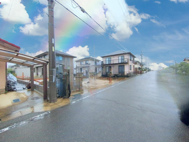 リーブルガーデン豊田市畝部東町　全2棟　新築戸建の前面道路含む現地写真