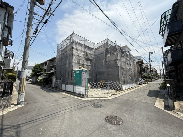 浜寺諏訪森町中１丁　新築一戸建の前面道路含む現地写真