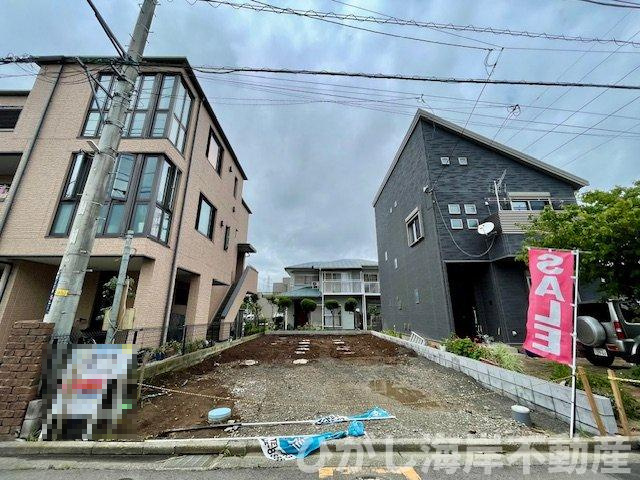 平塚市御殿３丁目　新築戸建の外観|6月15日撮影　建築前　現地外観