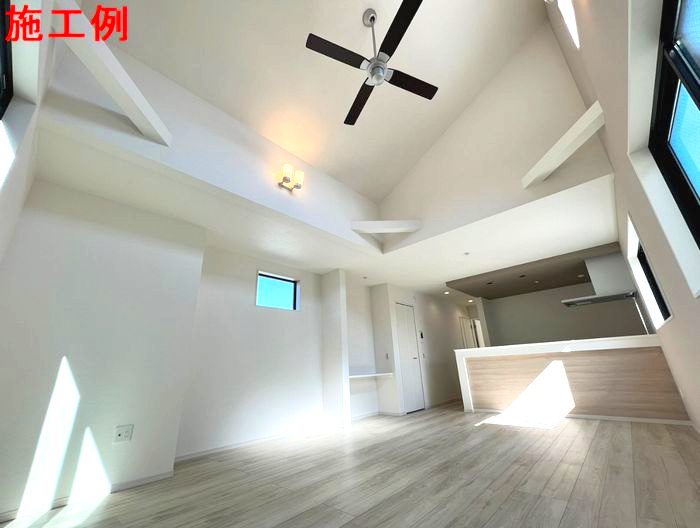 藤沢市鵠沼花沢町新築戸建て　2期1号棟の居間・リビング|リビング施工例