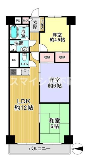 【間取り】 | 香里グランドコーポ