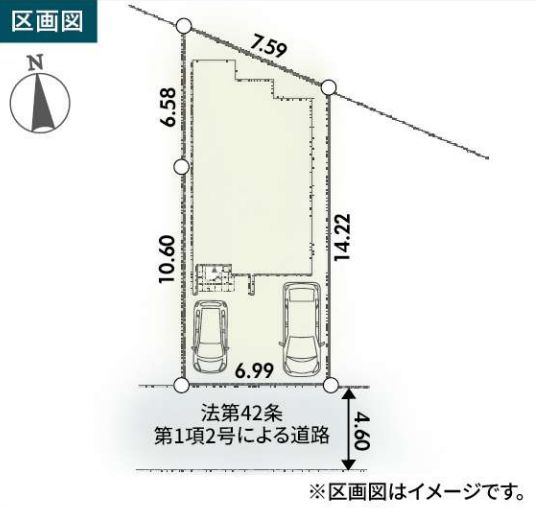 座間市四ツ谷新築戸建て　第3-1号棟の区画図|区画図「座間市四ツ谷新築戸建て　1号棟」