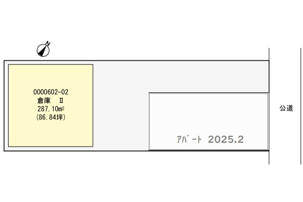 豊山町豊場栄　倉庫Ⅱの区画図
