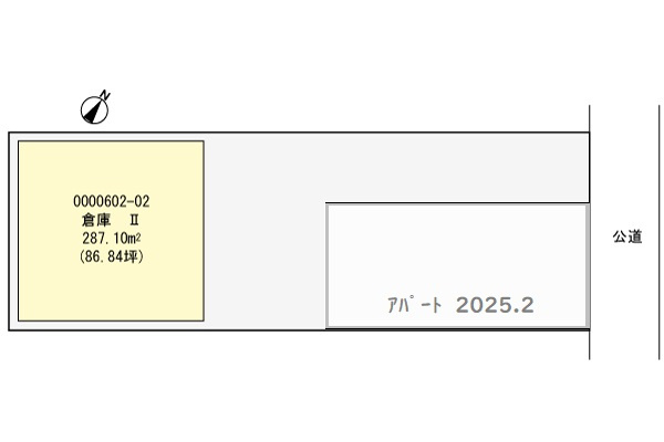 豊山町豊場栄　倉庫Ⅱの区画図