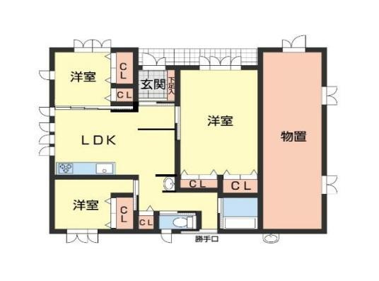 和歌山市秋月　中古戸建の間取り