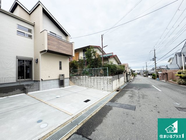 大阪狭山市大野台　新築一戸建ての外観|お客様に長く安心して住んでいだだける事にこだわった家づくり！住んでからのアフターサービスにもしっかりと取り組んでいます！