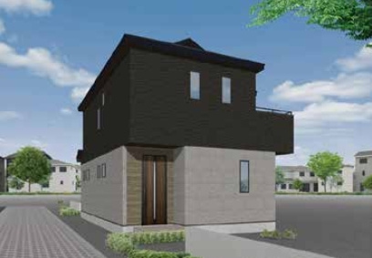 仲介手数料無料　所沢市西狭山ヶ丘13期・新築全1棟の外観パース