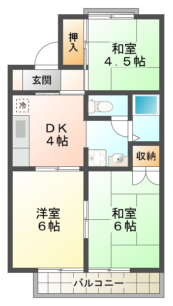 セジュール池上の間取り