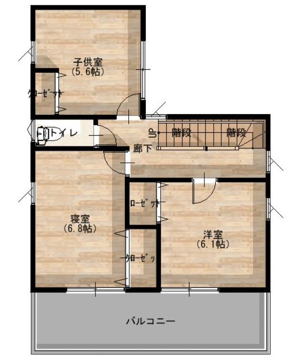 薊野東町　4号地　新築戸建　（全3区画）の間取り|2Ｆ