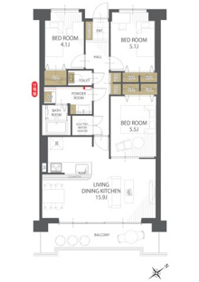 【間取り】トーカンマンション慈眼寺 