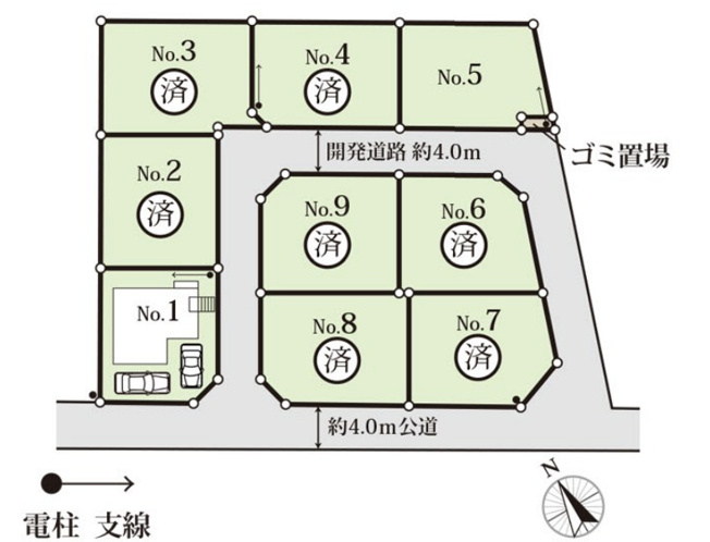 【区画図】 | 久喜市上町　クレアスタウン　新築戸建　全9棟　1号棟